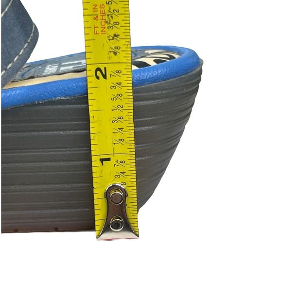 Fly London Women’s Piat Blue Open Toe Ankle Strap Sandal Size 38 US 7.5/8 - Picture 10 of 12